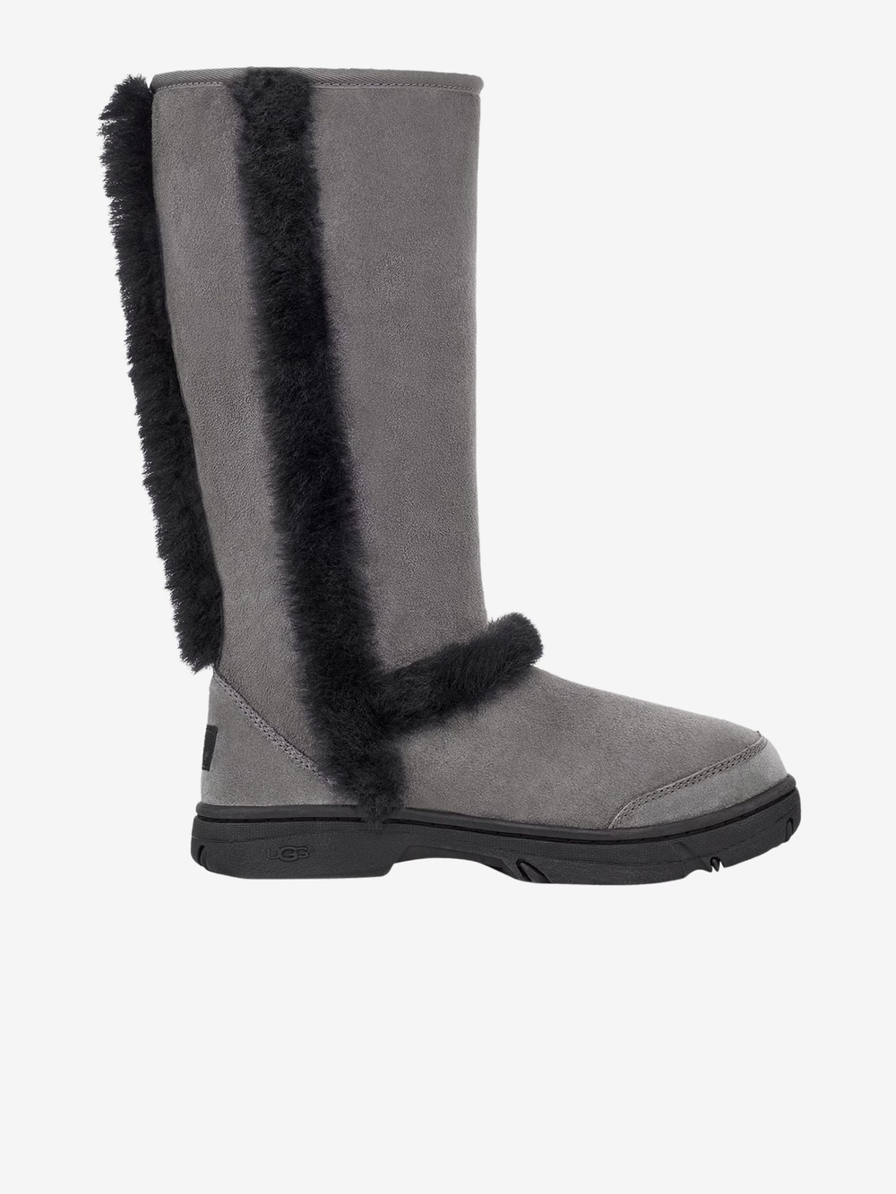 Ugg Women's Grey Shearling-Trim Winter Boots